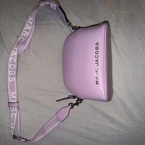 Marc Jacobs Lilac Crossbody Bag / dome bag with Logo Strap